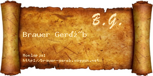 Brauer Geréb névjegykártya
